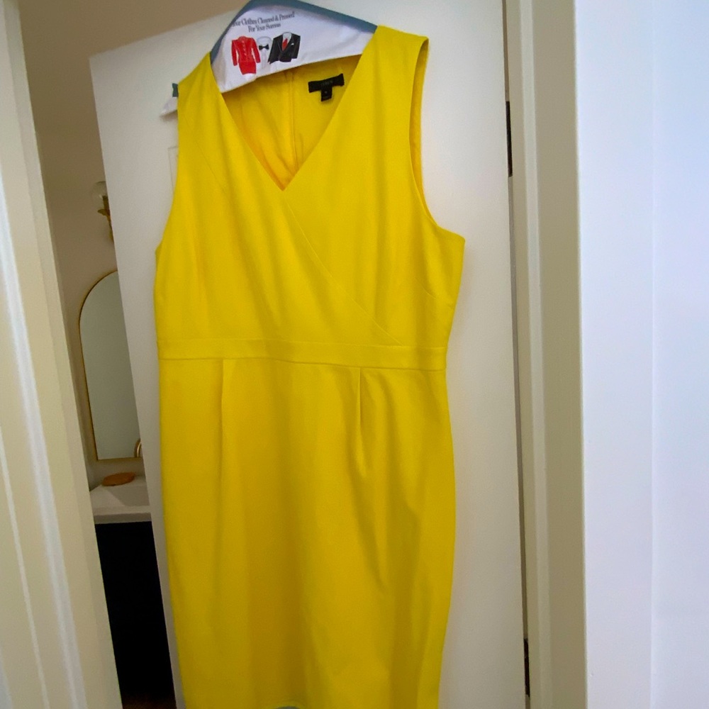 J crew yellow work dress